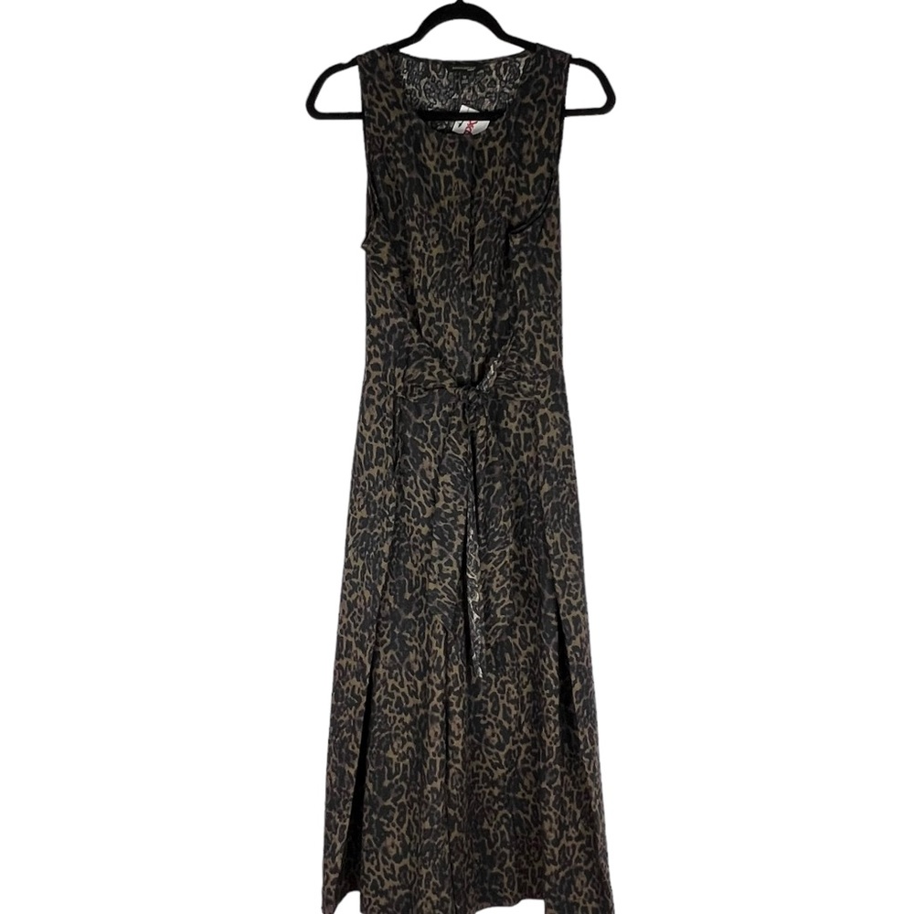 NWT Banana Republic Linen Blend Leopard Cheetah Animal Print Jumpsuit Wo…